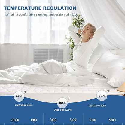 GRT Waterproof Mattress Protector King, Rayon Bamboo Mattress Protector Cooling Breathable, 3D Air Fabric Soft Mattress Cover with 6-26 inches Deep Pocket, Mattress Pad Machine Washable