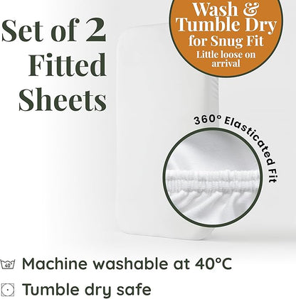 GOTS 100% Organic Bassinet Sheets - Luxurious Turkish Cotton for Halo, SNOO, Dream on Me Karley & Lacy, Delta Children and Simmons Kids City Sleeper Oval or Rectangle Bassinet Bed Pads or Mattresses