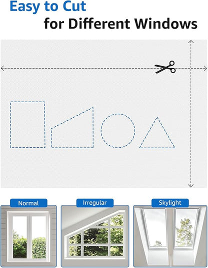 Sumobaby Blackout Curtains for Bedroom 42"x36" Portable No Drill Black Out Window Cover with Upgraded Hook&Loop Tapes,100% Blackout Shades,Thermal Insulated Blinds for Bedroom,Nursery(1 Panel,White)