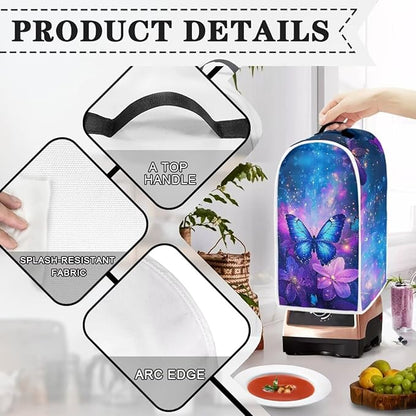 Butterfly Blender Cover for Kitchen Blender Dust Cover Reusable Food Processor Dust Cover Easy to Install Kitchen Appliance Cloth Cover Novelty Tabletop Decor Gift for Friends