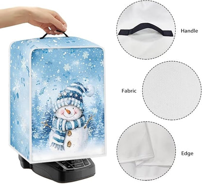 Cute Snowman Coffee Maker Cover Christmas Dustproof Coffee Machine Protection with Handles