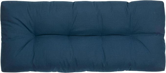 FUNHOME Outdoor Bench Cushion 48 x18 inch with Non-Slip Grips,Water Resistant Porch Swing Cushion,Bench Pillow Pads,Tufted Cushions for Patio Garden Furniture,48" Seat Cushions(Denim Blue)