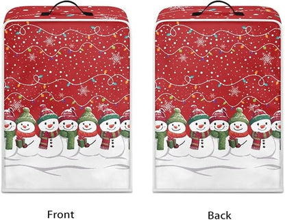 Christmas Snowflake Coffee Maker Cover Dust Protection with Top Handle Washable Portable Replacement
