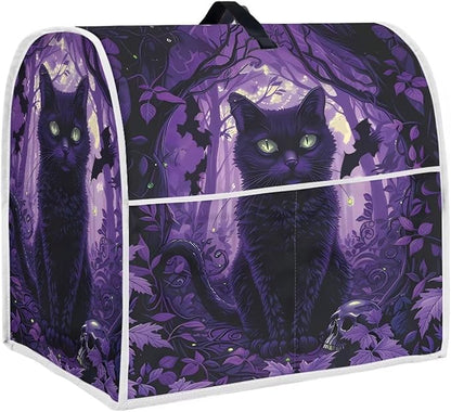 Black Cat Stand Mixer Cover Washable Kitchen Appliance Cover for 6-8 Quart Mixers Dustproof & Oilproof Food Processor Covers for Home Aid Mixers Accessories Halloween Kitchen Decor