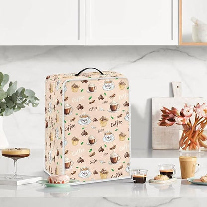 Coffee Machines Covers - Dust Resistant Protective Covers For Coffee Makers, Blender, Mixer, Juice Machine - Dust Proof, Washable Chocolate and Cake Pattern