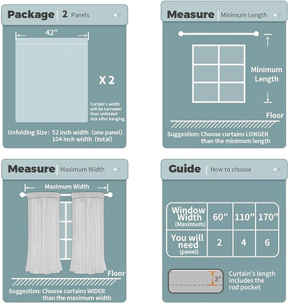 BGment 100% Blackout Curtains for Bedroom 72 Inch Length 2 Panels, Thermal Insulated Room Darkening Curtains Rod Pocket Soundproof Bedroom Living Room Window Curtains, Dove Grey, Each 42 Inch Wide