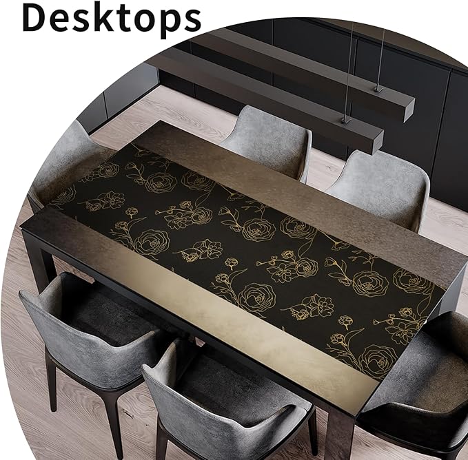 Shelf Liners for Kitchen Cabinets 17.5in x 30FT Non Adhesive Drawer Liner Black Floral Thickened Shelf Liner Paper Strong Non-Slip Easy to Clean for Tool Box Refrigerator with Knife and Tape Measure