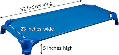 Sprogs Deluxe Heavy-Duty Childrens Standard 52"L Stackable Daycare Cot with Easy Lift Corners Cots for Preschool Kids Sleeping, Resting, and Naptime