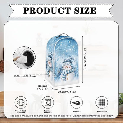 Christmas Blender Cover Dust Cover for Kitchen Snowman Food Processor Dust Covers with Handle Easy to Install Protection Covers for Stand Mixer Juice Machine Christmas Decor