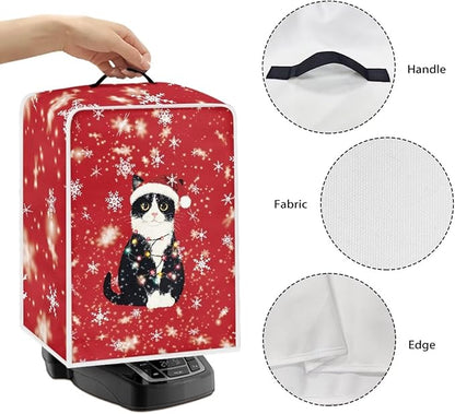 Coffee Maker Cover - Christmas Cat Dust Protector - Small Mixer Machine Covers - Washable Foldable