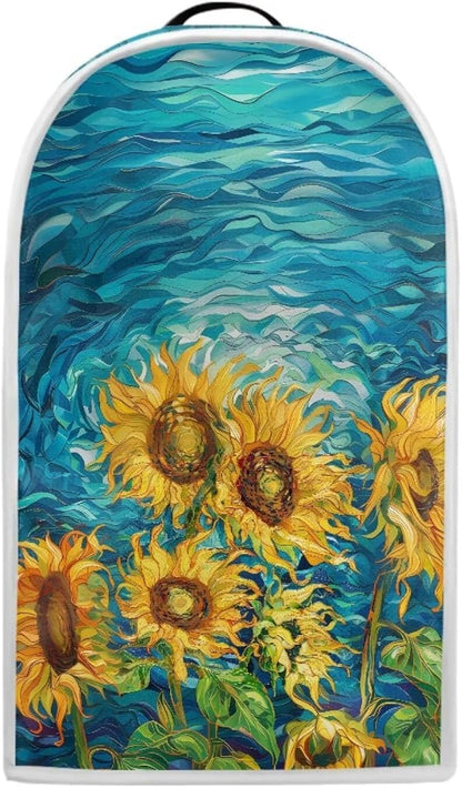 Sunflower Pattern Blender Dust Cover for Stand Mixer or Coffee Maker Appliance, Anti Fingerprint Polyester Dust Proof Stain Resistant Blender Cover for Home Kitchen