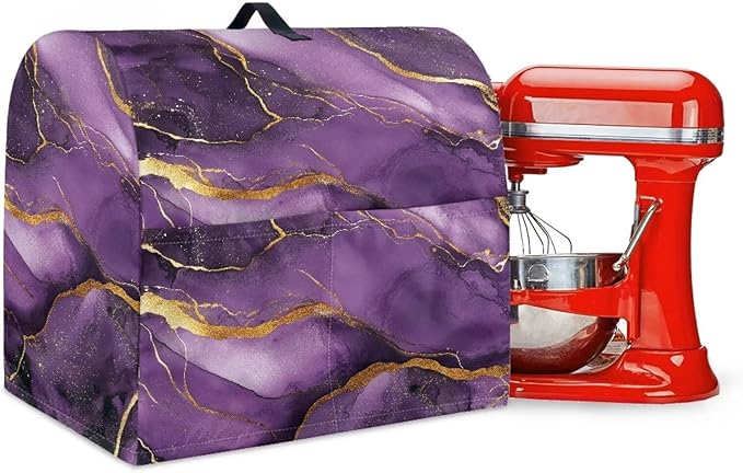 Stand Mixer Covers Protector Purple Marble Design Mixer Dust Covers Protector 4.5-8 Quart Mixer Fit Tilt Head & Bowl Lift Models Blue