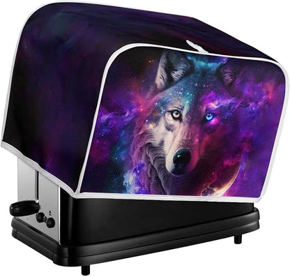 ZFRXIGN Galaxy Wolf Toaster Cover 2 Slice Toaster Bag Toaster Oven Cover Stain Resistant for Kitchen Small Appliance Covers Oven Dust Cover Case Protector Purple