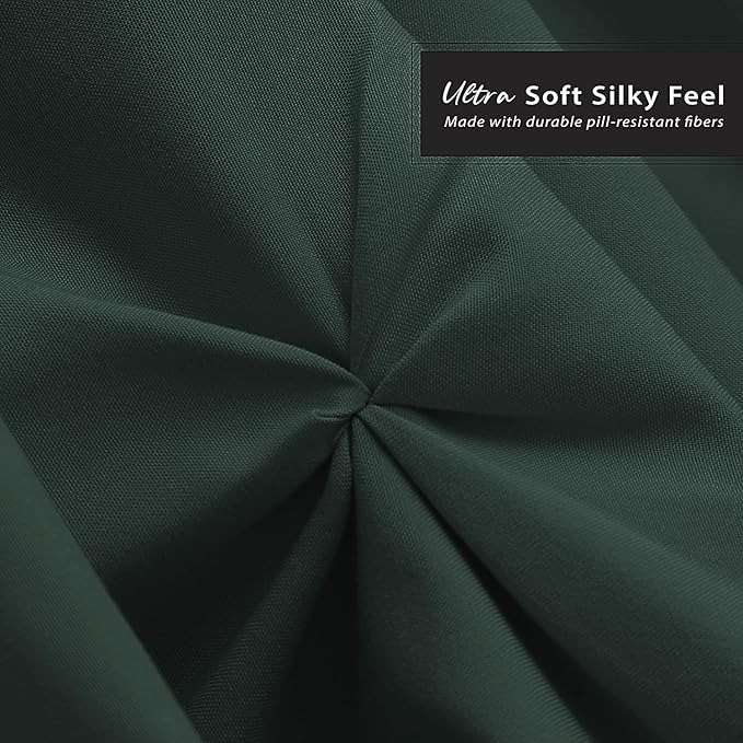 Nestl Forest Green Bed Skirt Full Size, Pinch Pleat Full Bed Skirt, 14" Inch Drop Full Bedskirt, Hotel Quality Forest Green Bed Skirts, Microfiber Bedskirt for Full Bed, Forest Green Full Bed Skirt