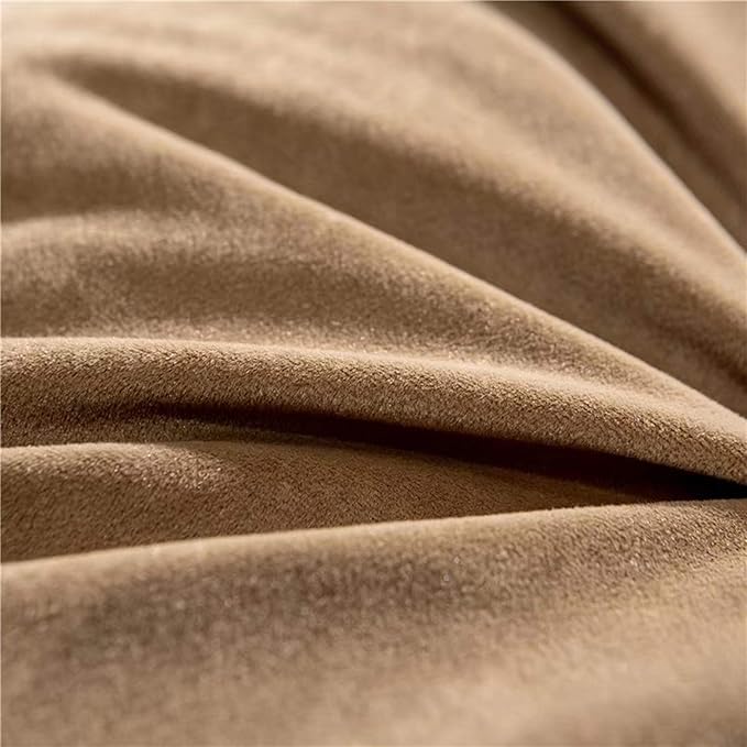 Triangular Reading Bed Rest Pillow Large Bolster Cushion Headboard Backrest Wedge Pillow with Removable Cover and Two Large Side Pockets (Golden Brown, King: 78 x 8 x 20 inches)