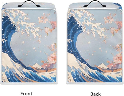 Coffee Maker Cover For Kitchen With Top Handle Waterproof Dust Appliance Cover Suitable For Most Coffee Machine Models The Great Wave off Kanagawa
