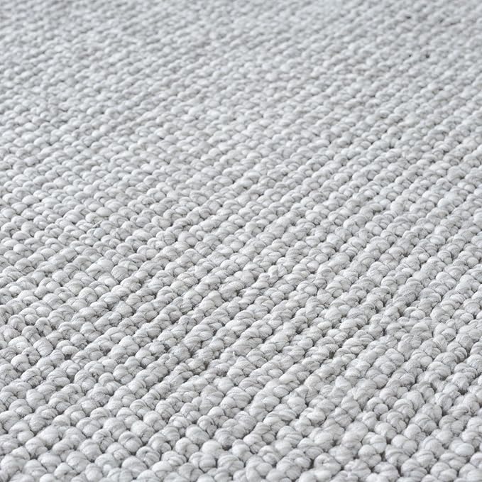 LUXE WEAVERS Solid Machine Woven Gray 4x6 Area Rug, Indoor Stain-Resistant Carpet