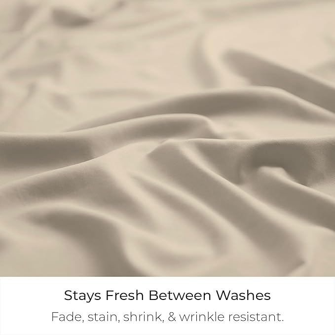 Mellanni Bed Skirt Twin XL Size - Bed Skirting - 15-Inch Tailored Drop Pleated Dust Ruffle - Hotel Luxury Bedding - Wrinkle, Fade, Stain Resistant - 1 Bedskirt (Twin XL, Beige)