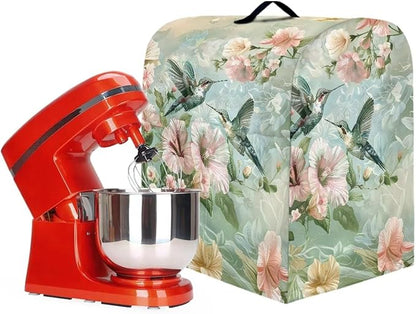 Stand Mixer Cover Dust Covers for 4.5qt-5qt Stand Mixer Hummingbird with Flower Mixer Cover Protector Compatible with 6-8 Quart Kitchen Aid Mixer