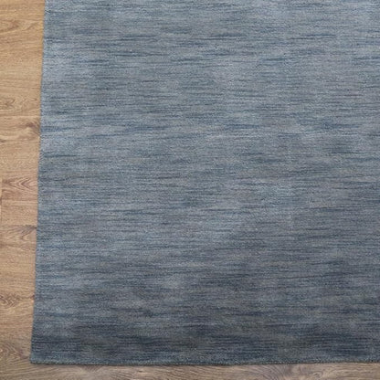 Rugsotic Carpets Hand Knotted Gabbeh Wool 3'x5' Area Rug Solid Light Blue L00111