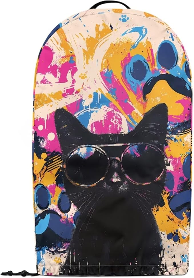 Cool Black Cats Blender Cover Kitchen Appliance Cover Anti Fingerprint Dust Protection Washable Coffee Machine Cover Food Processor Dust Cover Stand Mixer Cover with Top Handle