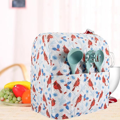 Stand Mixer Cover,Cardinal Print Kitchen Mixer Cover Compatible With 5-8Qt Kitchenaid Hamilton Mixers,Cardinal Gifts Kitchen Decor,Kitchen Aid Mixer Covers,Pioneer Woman Kitchen Aid Mixer Assecories