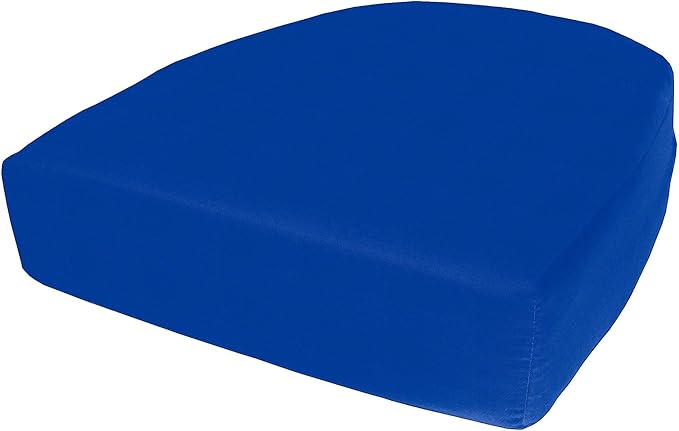Cushion Source Rounded Back Seat Cushion, 19.5" x 20" x 5" deep Indoor and Outdoor Durable seat Cushion Made with Fade Resistant Sunbrella Fabric, Hidden Zipper, Sunbrella Canvas Pacific Blue