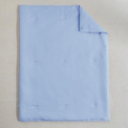 Toddler Bedding Set - 5 Piece Soft and Breathable Toddler Bed Set for Boys and Girls, Includes Quilted Comforter, Fitted Sheet, Flat Top Sheet, Standard Pillowcase and Toddler Pillowcase, Light Blue