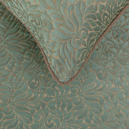 The HomeCentric King/Queen/Twin Blue & Beige Decorative Full 68"x18" Bed Runner Without Pillow Cover, Damask Bed Scarf on Jacquard Fabric - Arabella