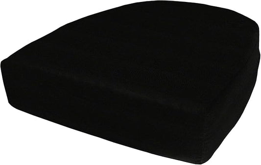 Cushion Source Rounded Back Seat Cushion, 19.5" x 20" x 5" deep Indoor and Outdoor Durable seat Cushion Made with Fade Resistant Sunbrella Fabric, Hidden Zipper, Sunbrella Black
