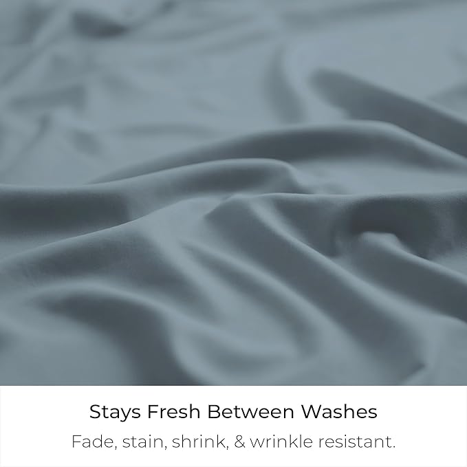 Mellanni Bed Skirt Twin XL Size - Bed Skirting - 15-Inch Tailored Drop Pleated Dust Ruffle - Hotel Luxury Bedding - Wrinkle, Fade, Stain Resistant - 1 Bedskirt (Twin XL, Blue Hydrangea)