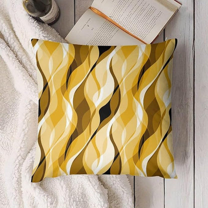 Yellow Throw Pillow Covers Abstract Ombre Yellow and Grey Striped Decorations for Bedroom Living Room Farmhouse Sofa Pillows Bed Couch 18x18 Inch