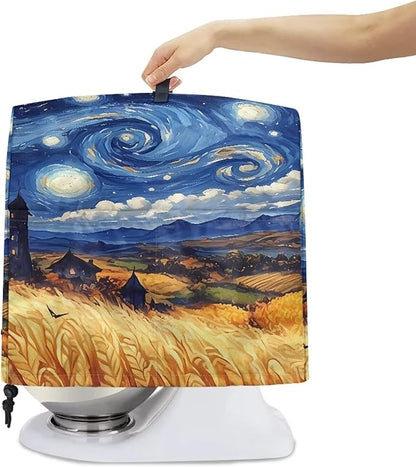 Blue Starry Night Print Mixer Cover Kitchen Aid Cover Dust Covers with 2 Pocket and Handle Kitchen Appliance Coffee