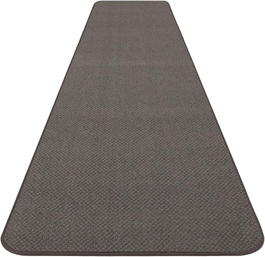House, Home and More Skid-Resistant Carpet Runner - Gray - 8 Feet X 27 Inches
