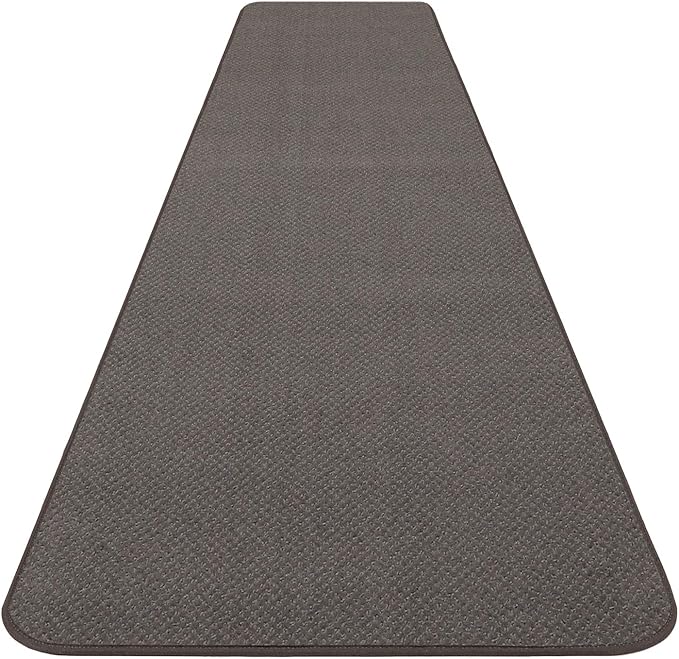 House, Home and More Skid-Resistant Carpet Runner - Gray - 22 Feet X 27 Inches