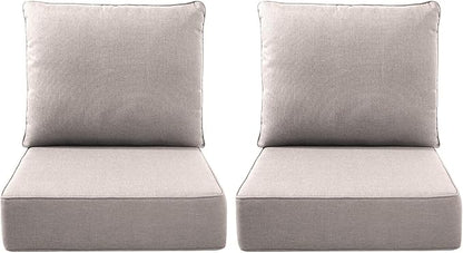 Luxury Outdoor Seat Cushion Set-22 x 24 x 6 Inch Outdoor Chair Cushions with Water Resistant & Removable Cover Outdoor Cushions for Patio Furniture Chair Sofa Couch