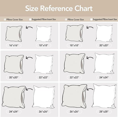 Deconovo Textural Faux Linen Throw Cushion Case Pillow Cover with Invisible Zipper for Couch 18 x 18 Inch Light Flax Set of 4 No Pillow Insert