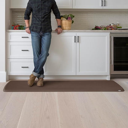 GelPro Elite Premier Anti-Fatigue Kitchen Comfort Floor Mat, 20x72”, Linen Truffle Stain Resistant Surface with Therapeutic Gel and Energy-Return Foam for Health and Wellness