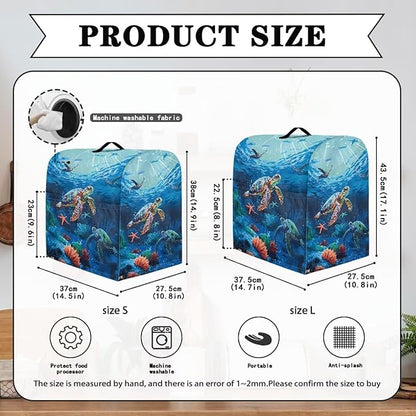 Sea Turtle Mixer Cover 6-8 Qt Stand Mixer Kitchen Aid Covers Counter Food Processor Covers Dust Protection Stand Coffee Maker Home Kitchen Appliance Decor