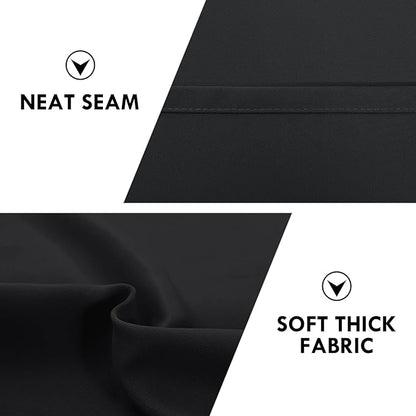 DWCN Blackout Curtains for Bedroom – Rod Pocket Thermal Insulated Noise Reducing Noise Reducing Drapes for Living Room, W 52 x L 95 Inch, 2 Panels, Black