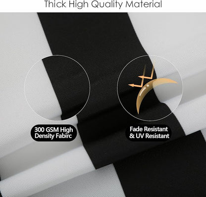 idee-home Outdoor Chair Cushions Set of 2, Thick 17" x 17" x 3" Outdoor Seat Cushions Patio Furniture Waterproof with Ties, Dining Pads