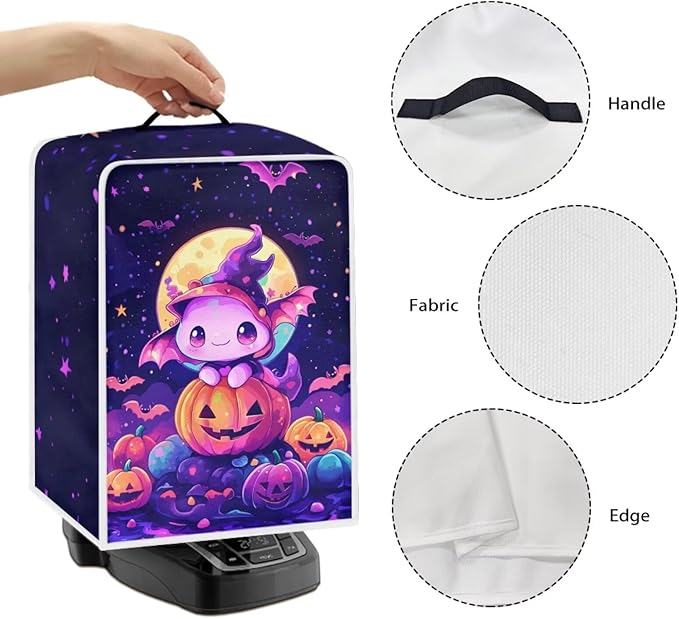 Coffee Maker Covers for Kitchen Counter Halloween Axolotl Coffee Machine Dust Protector with Handle