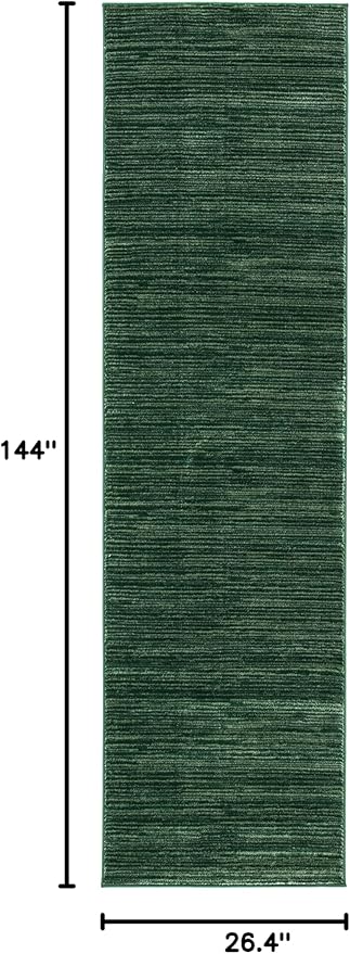 SAFAVIEH Vision Collection Runner Rug - 2'2" x 12', Dark Green, Modern Ombre Design, Non-Shedding & Easy to Clean, Ideal for Foyer, Hallway, Bedroom (VSN606Y)