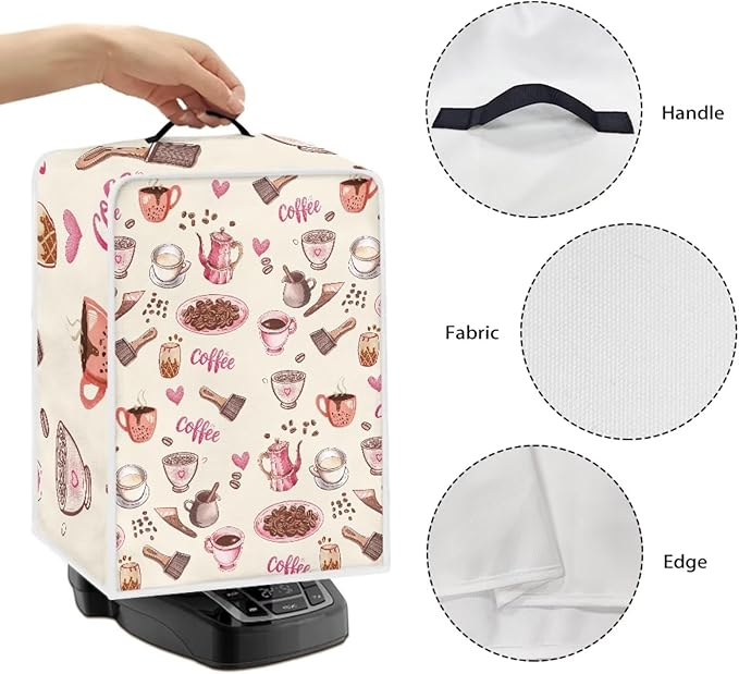 Coffee Maker Cover - Waterproof Foldable Coffee Machine Dust Cover - Washable Foldable Kitchen Appliance Protector