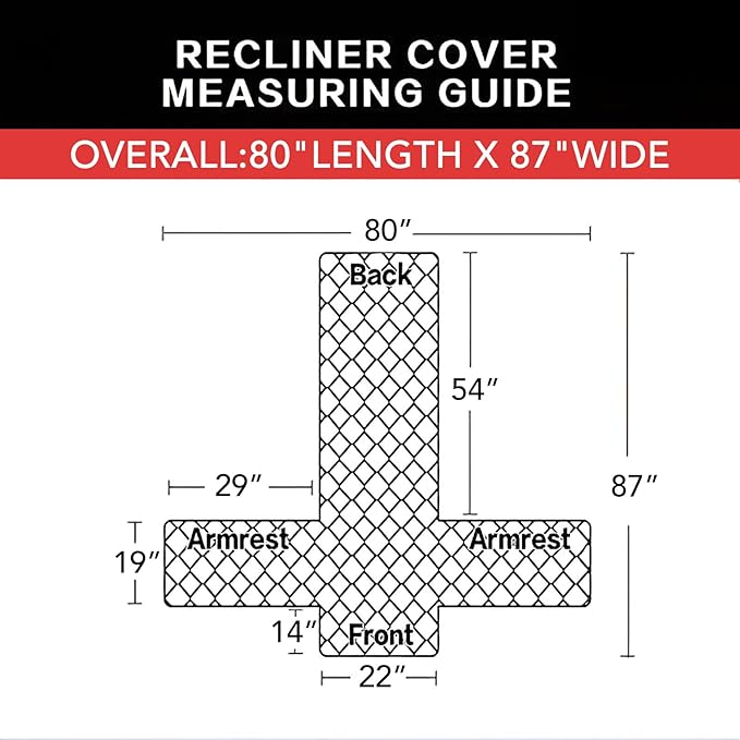 Easy-Going Recliner Chair Slipcover Reversible Sofa Cover Water Resistant Couch Cover Furniture Protector with Elastic Straps for Pets Dog (Recliner 22 inch, Coffee/Ivory)