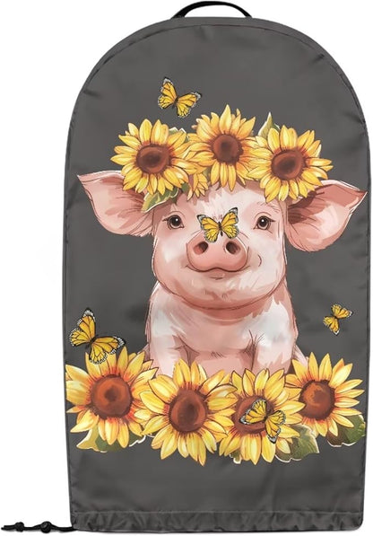 Pig Sunflower Pattern Blender Dust Cover, Drawstring Stand Mixer or Coffee Maker Appliance Covers, Anti Fingerprint Dust Proof Stain Resistant Blender Covers for Home Kitchen Decor