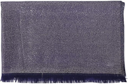 LMVERNA Women's Sparkling Metallic Soft Pashmina Shawls and Wraps Scarf in Solid Colors