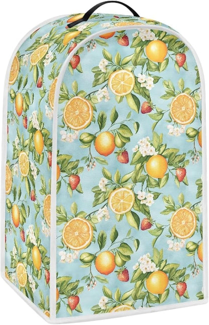 Blender Dust Cover for Stand Mixer or Coffee Maker Appliance, Anti Fingerprint Polyester Dust Proof Stain Resistant Blender Cover for Home Kitchen, Lemon Floral Print