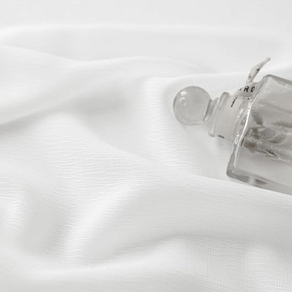 Extra Wide Pinch Pleat Sheer Curtains 96 Inches Long for Living Room Light Filtering Pleated Drapes with Adjustable Hooks Natural Texture 8ft Curtains for Bedroom, White, 60"W x 96"L, 2 Panels