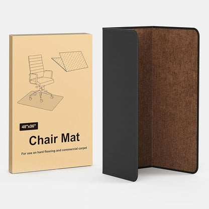 Placoot Corduroy Heavy Duty Office Chair Mat for Carpet & Hardwood Floors, Desk Chair Mat for Carpeted Floors and Hardwood Floor for Home Office